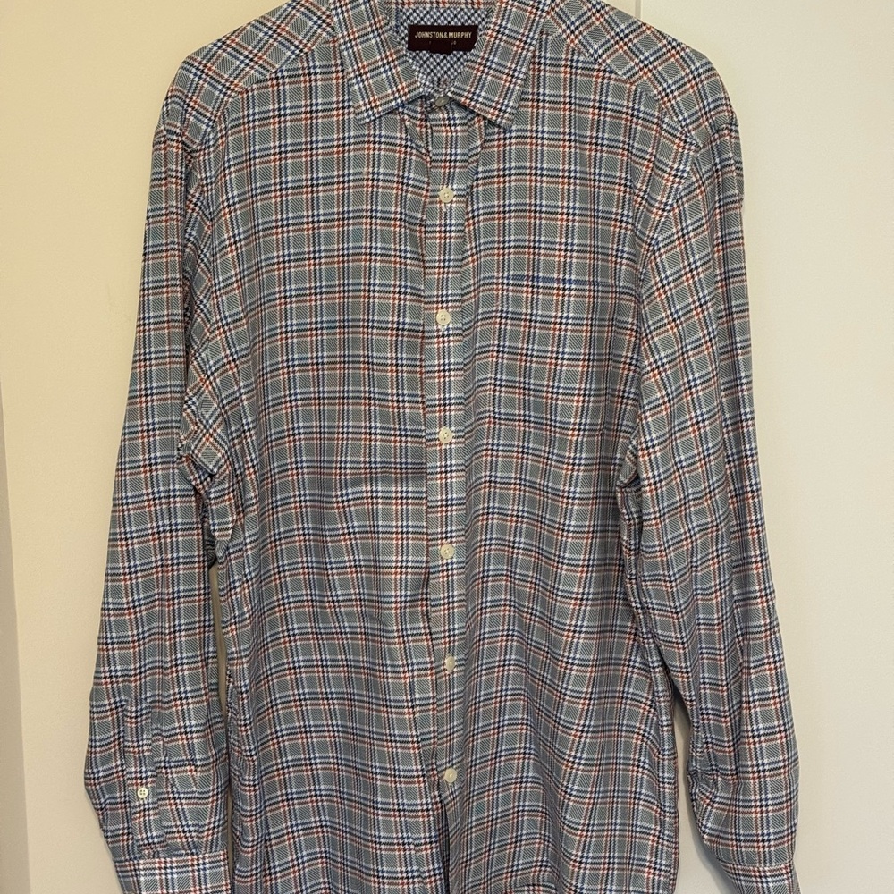 Johnston & Murphy Multicolor Plaid Button-Down Shirt